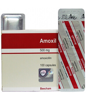 Brand Amoxil (Amoxicillin) 500mg Tablets