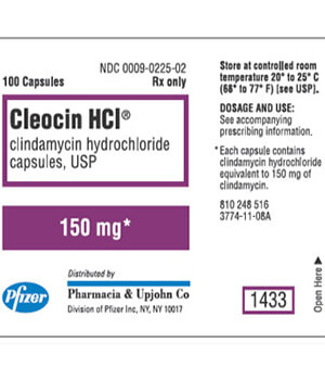 Cleocin (Clindamycin) 150mg Capsules