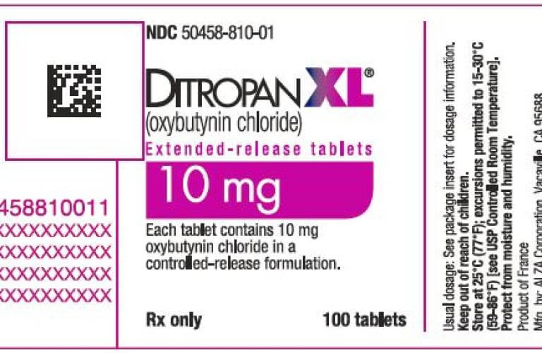 Ditropan XL (Oxybutynin) 10mg Tablets
