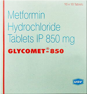 Glycomet (Metformin) 850mg Tablets
