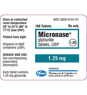 Micronase (Glyburide) 1.25mg Tablets