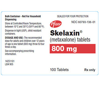 Skelaxin Metaxalone 800mg Tablets