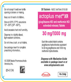 Actoplus Met (Metformin) 30mg/1000mg