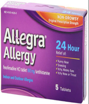 Allegra (Fexofenadine) 60mg, 120mg, 180mg Tablets