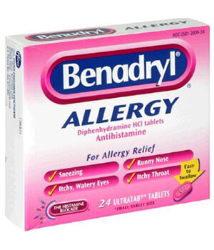 Benadryl (Diphenhydramine) 25mg Tablets